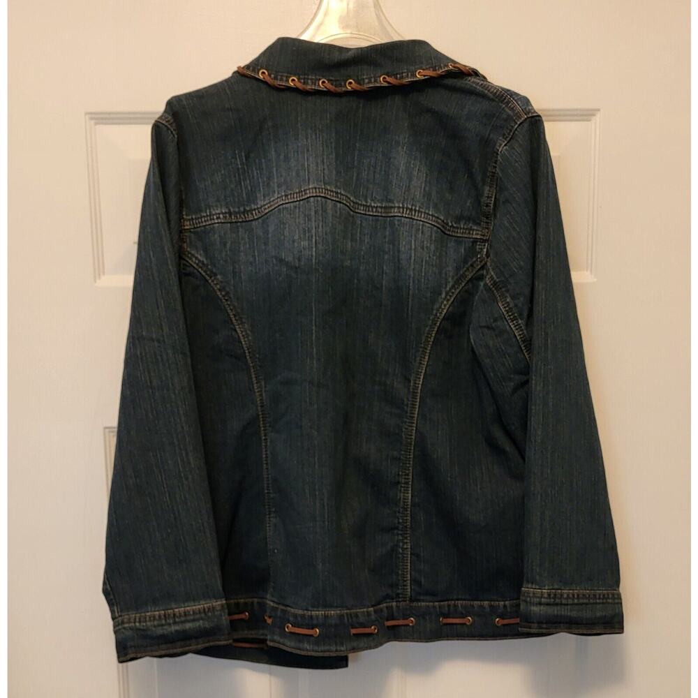 LIZ & ME Denim Long Sleeve Jean Jacket Womens Plus Size 0X - Picture 13 of 14